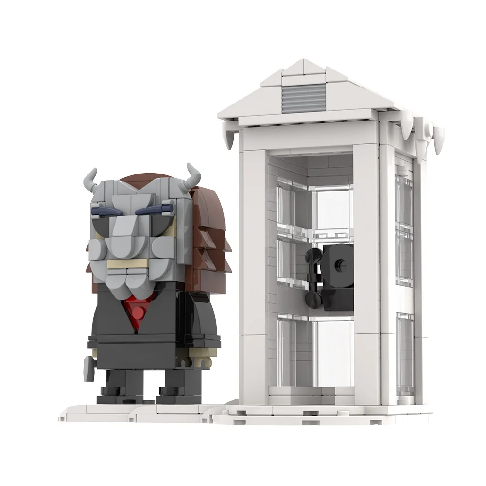 Фото Конструктор MOC «Черный телефон»: Фигурка убийцы из фильма ужасов, модель из кирпичиков, игрушка для сборки, подарок на день рождения для детей, сделай сам №3