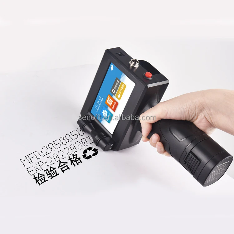 

SENAO high quality 600dpi 12.7mm handheld inkjet printer commercial label and carton Printers with quick drying ink
