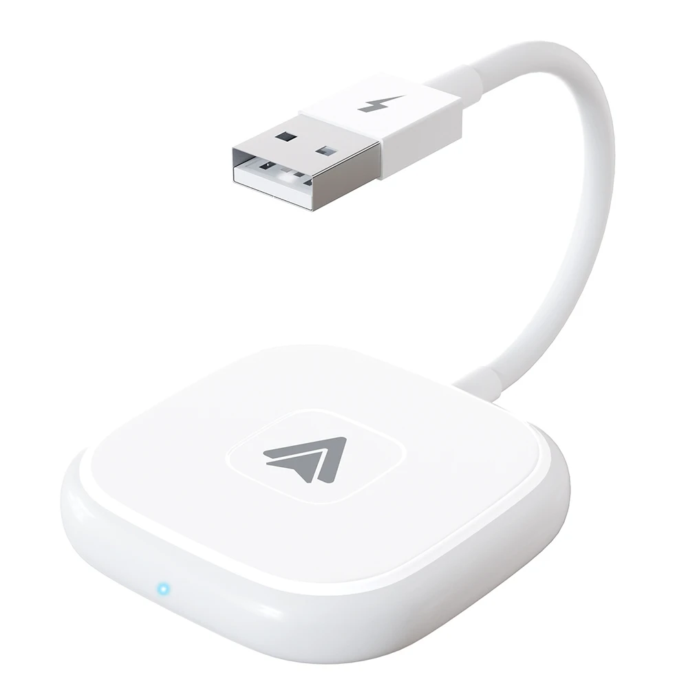 

Wireless AN Auto Car Adapter Converts For Wired AN Auto To Wireless -White BT-Compatible 5.0 For Wireless CarPlay Adapter