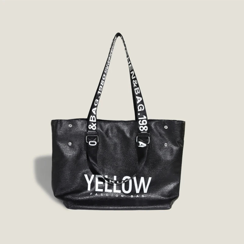 

Black Large Tote Bags for Women Fall of 2021 New Personality Large-capacity Travel Textbook Shoulder Bag Designer Bags Handbag