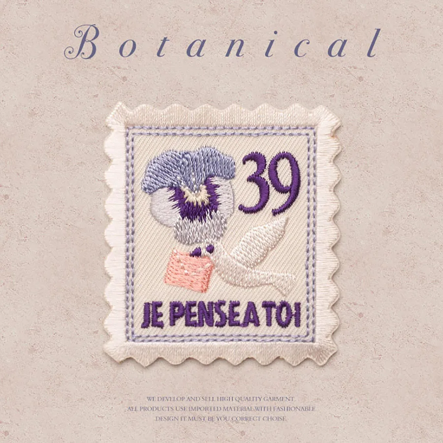 Цельный штамп с растением и цветком наклейка вышивкой гладильная ткань палочка