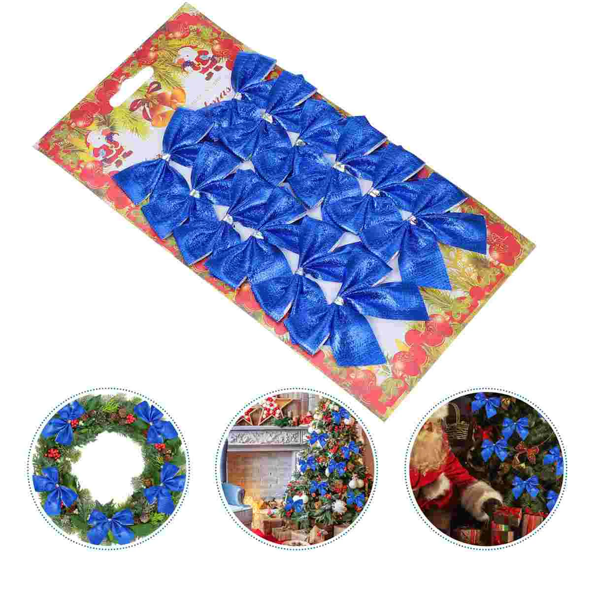 

Christmas Bows Tree Bowknot Xmasbow Hanging Ornaments Decoration Garland Wreaths Decorative Wreath Ornament Holiday Ribbon Gift