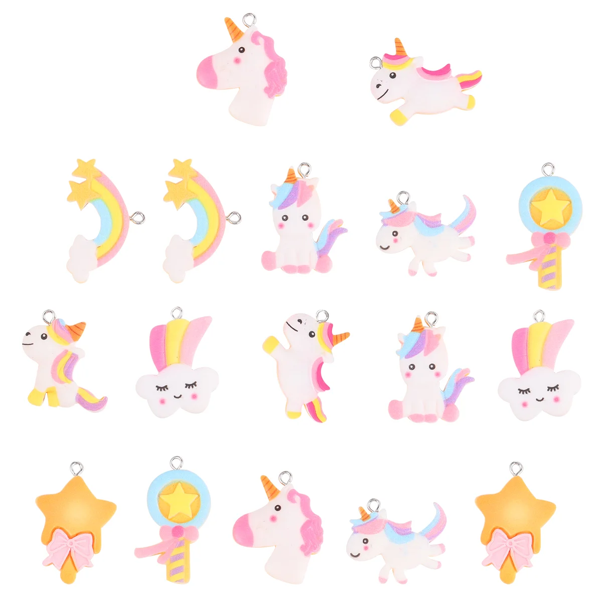 

Pendant Charm Resin Making Rainbow Charms Fairy Jewelry Bracelet Supplies Kids Pendants Braceletscloud Wand Wind Cartoon Diy