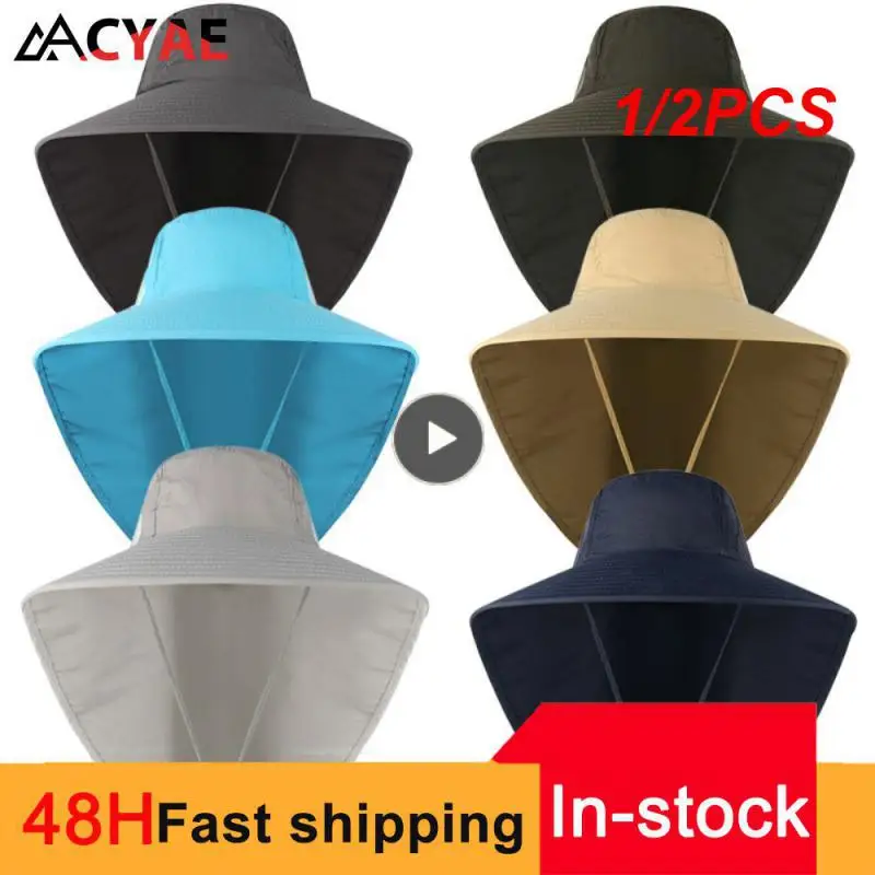 

1/2 шт., рыболовная шляпа с широкими полями