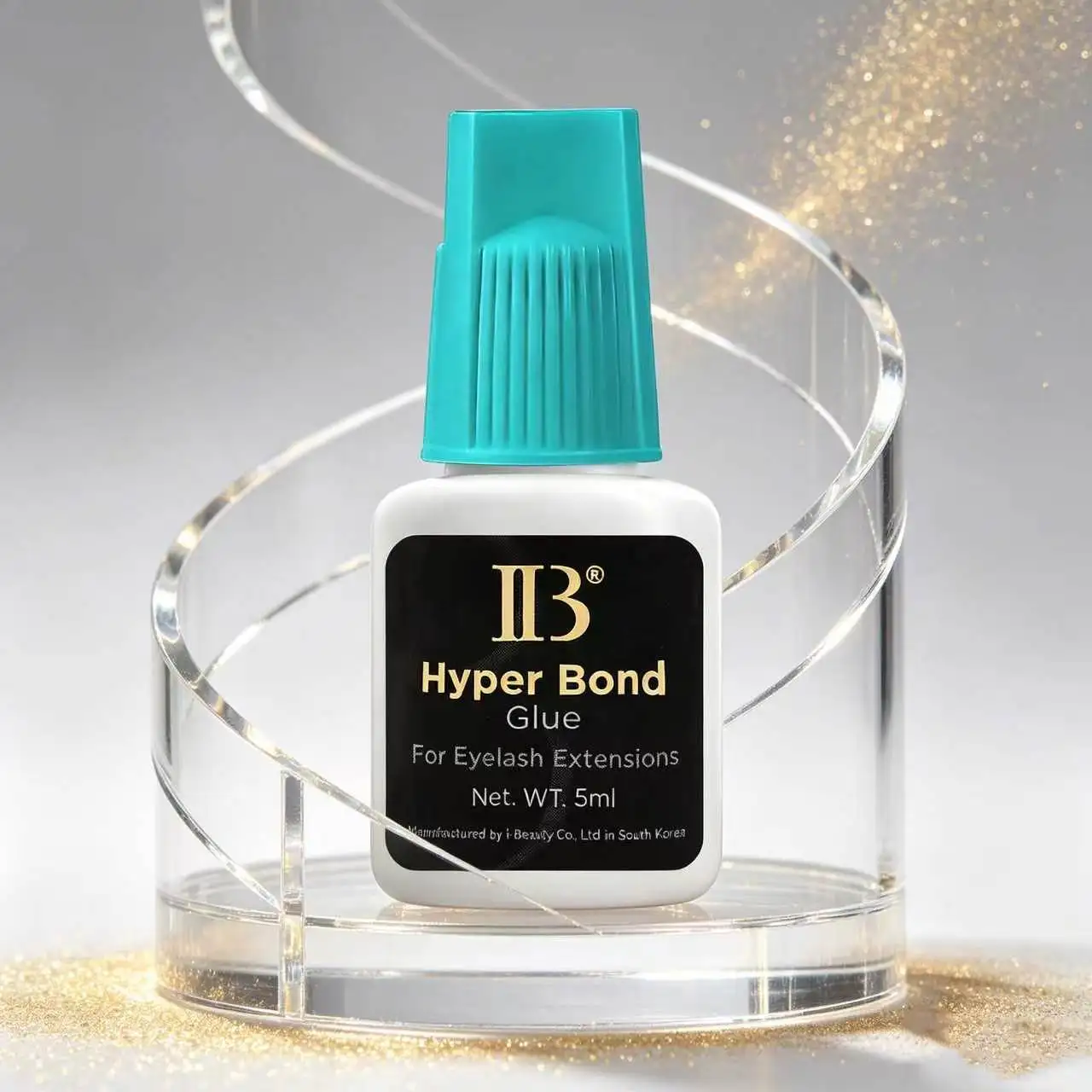 Фото 10 флаконов клея IBeauty Hyper Bond для наращивания ресниц, 5 мл, синяя крышка, корейские инструменты для макияжа, быстросохнущий (0,5 с), профессиональный магазин №1