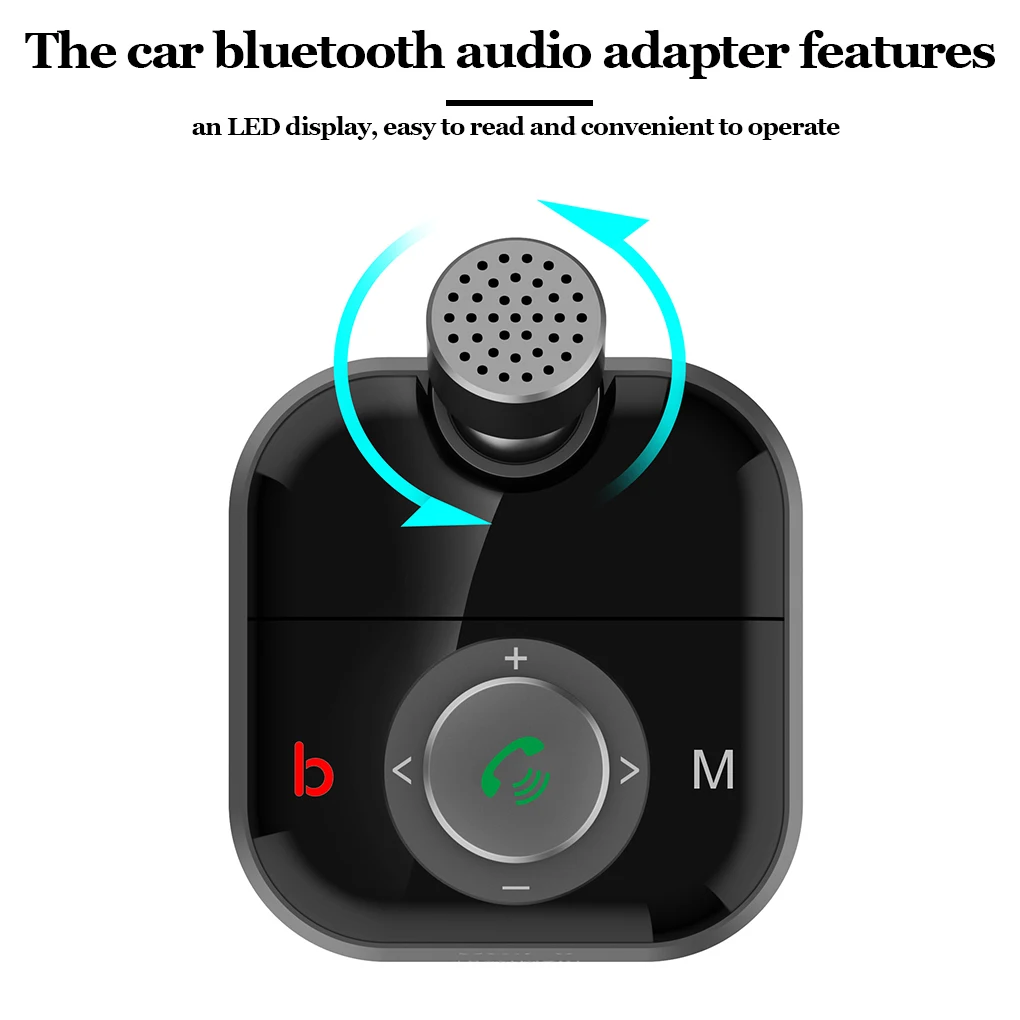 

Автомобильный Bluetooth-совместимый адаптер, автомобильное радио, беспроводной MP3-плеер, музыка, громкая связь, передатчик вызова, зарядное устройство