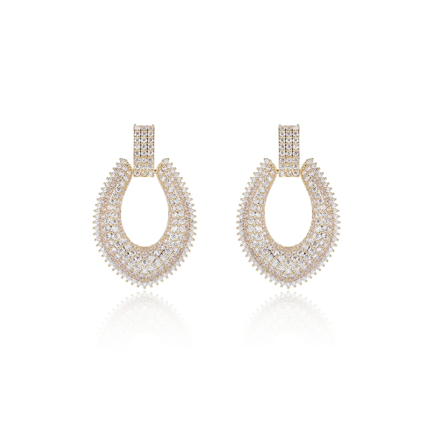 

Popular Cubic Zirconia Dangle Earring for Wedding, CZ Prom Dangle Jewelry for Women and Bride CE11875