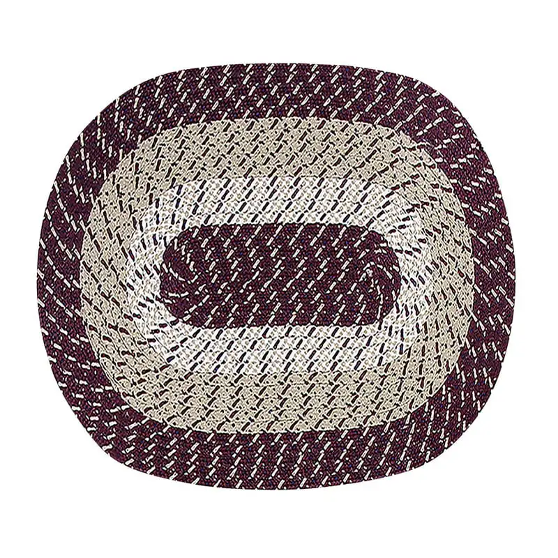

Polypropylene 20" x 30" Braided Rug - Burgundy Stripe