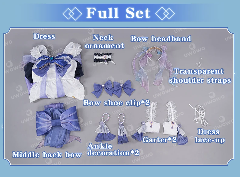 UWOWO эксклюзивный авторизация игры Genshin влияние Косплей Kokomi костюм горничной