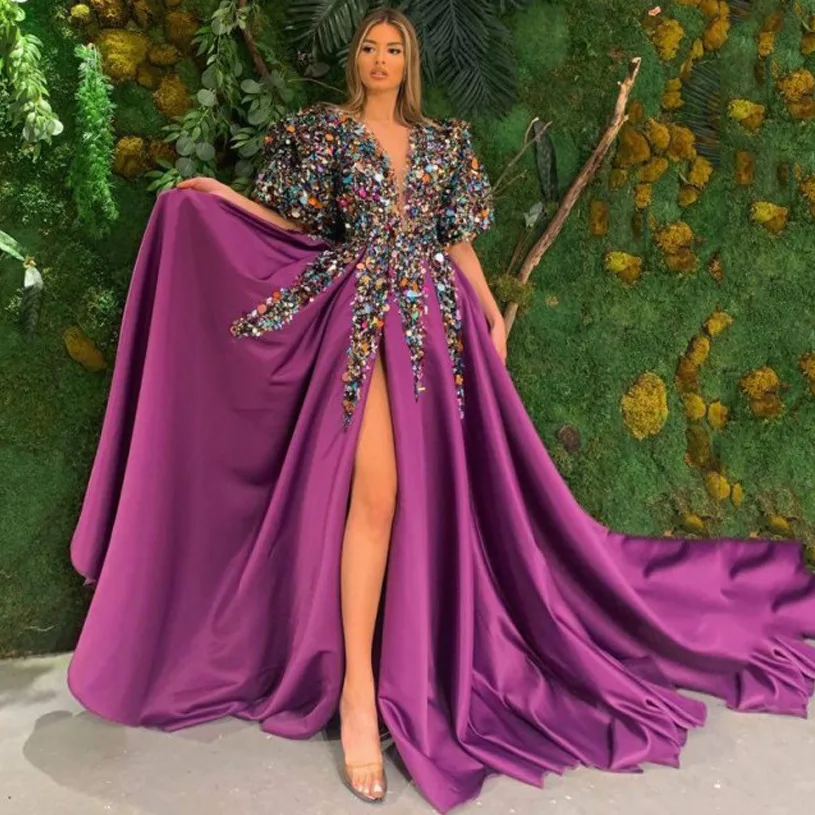 

Sexy Sequin Banquet Party Dress Hip Wrap Short Sleeve Cocktail Robe Designer Luxury Evening Dress High Quality Grace Fashion New