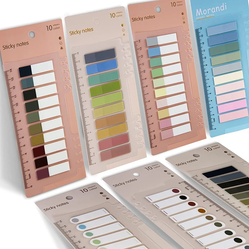 

Hot Sale Sticky Tabs,7 Sheets 1400 Tablets, 60 Different Morandi Colors Tabs, Strip Index Tabs, Page Flag Markers, Page Markers