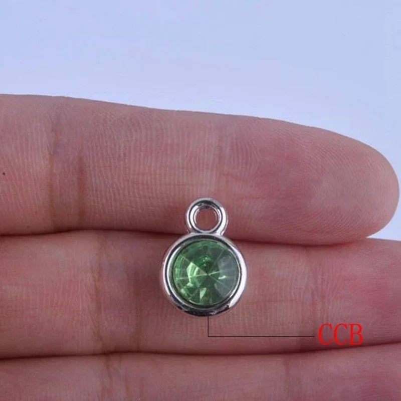 Фото 150 шт./лот смешанные подвески Birthstone 11 мм акрил для ювелирных изделий своими руками №3