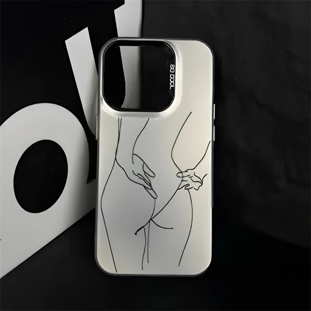 Sexy Girl Butt Phone Case for iPhone 16 15 Plus 11 12 13 14 Pro Max XR Hot Female Ass Hard IMD Plastic Anti-Impact Matte Cover