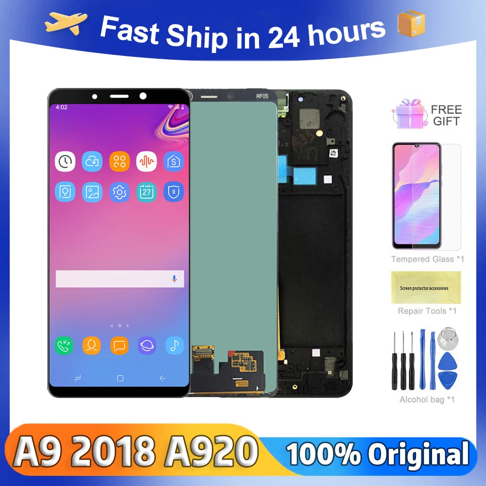 A920 100% Оригинальный ЖК-дисплей для Samsung Galaxy A9 2018 A920 A920F сенсорный экран дигитайзер в сборе для A9 Star Pro ЖК-экран