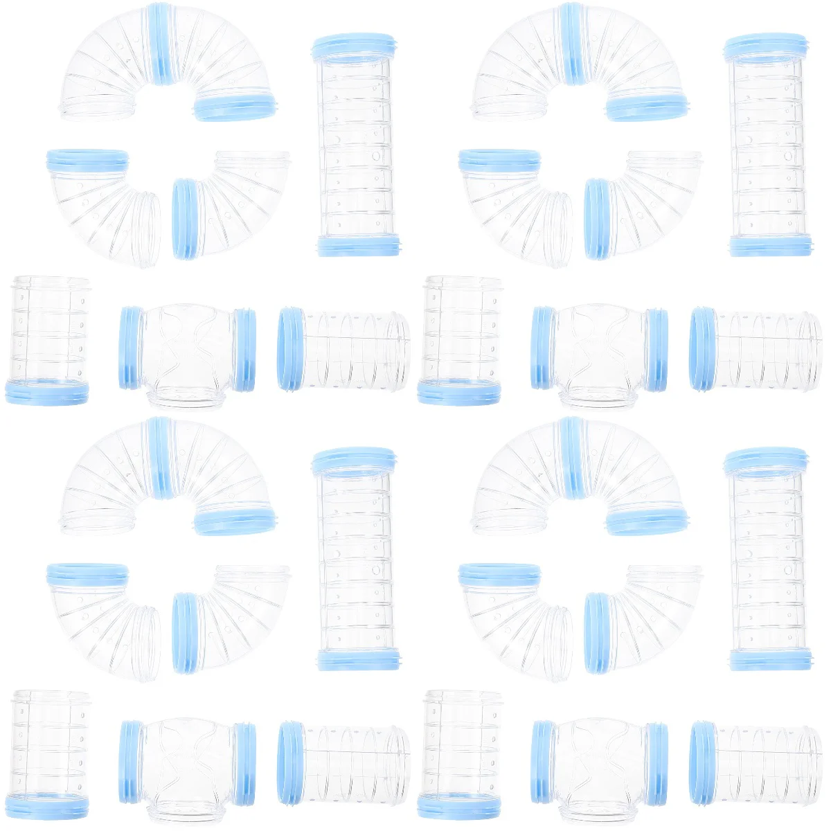 

4 Sets Sweat Suit Ferret Tube Puzzle Accessories Hamster Hideout Tube Gerbil Toys Hamster Puzzle Toys Cage Hamster Pipe