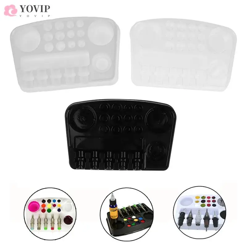 

Disposable Tattoo Holder Tray Disk Stand Rack Storage Container Ink Pigment For Tattoo Ink Pigment Accessories