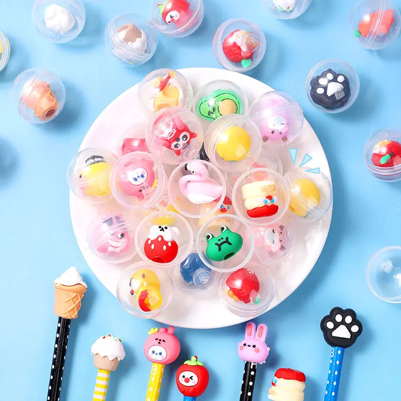 

5 шт./10 шт. 32 мм, мультяшная Веселая Смешанная капсула для яиц, модель яиц, торговый автомат, игрушка