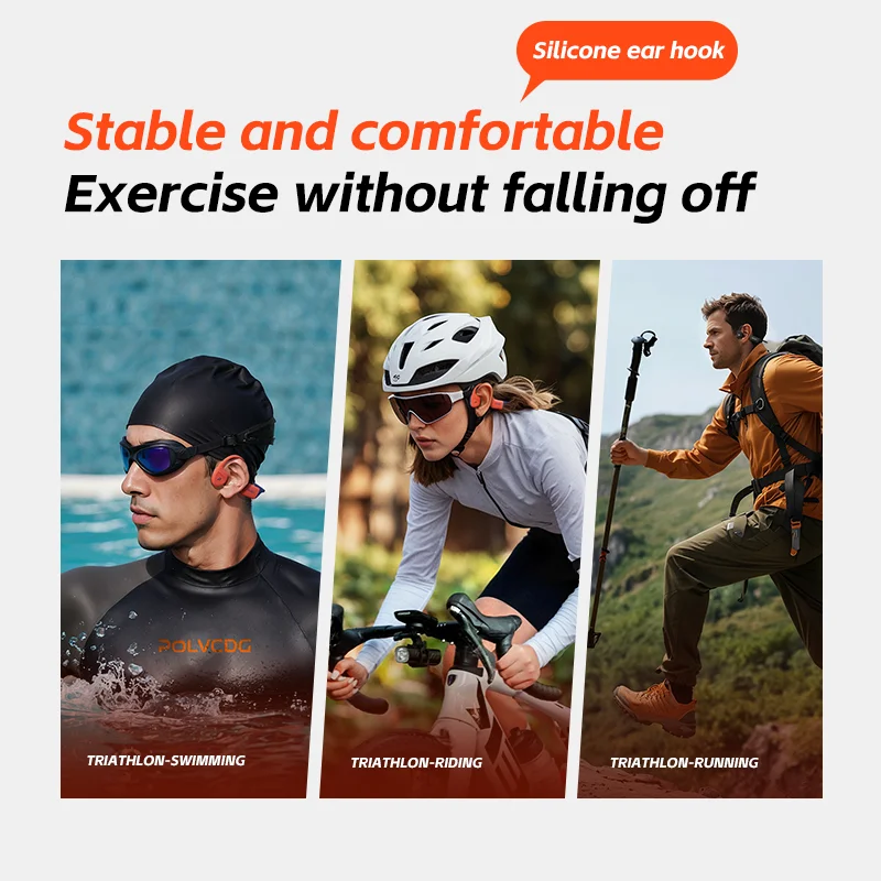 Водонепроницаемые наушники POLVCDG с костной проводимостью IPX8