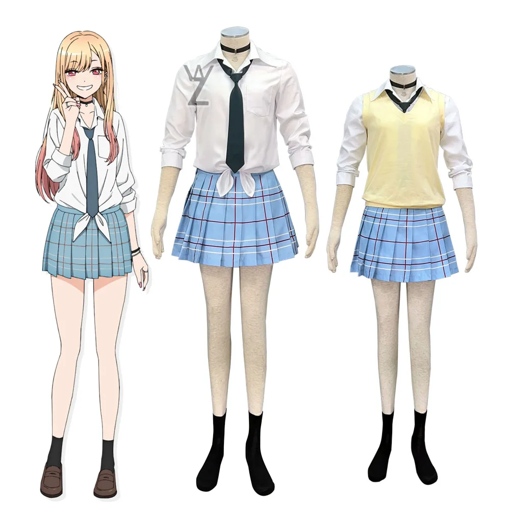 

Hot Anime Marin Kitagawa Cosplay My Dress Up Darling Costume JK School Uniform Skirt Outfits Halloween Carnival Suit