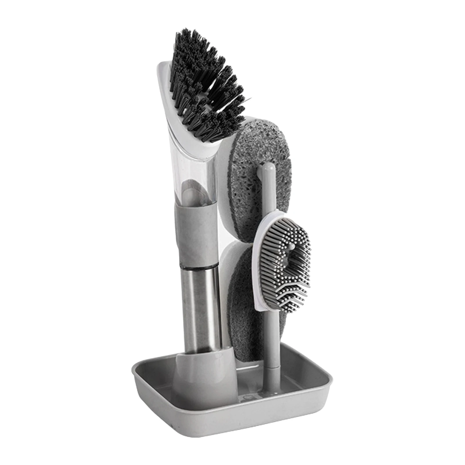 

Soap Dispensing Dish Cleaning Brush With Handle Soap Control Dish Clean Brush Non-Leakage Dish Washing Tool Refillable Kitchen