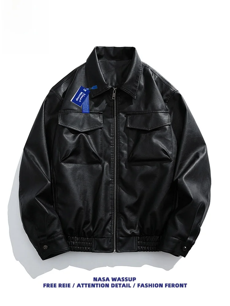  Американская винтажная верхняя одежда из искусственной кожи мужская и женская