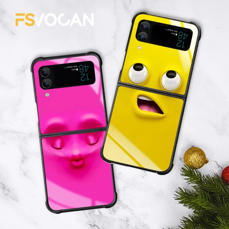 Забавный чехол с изображением монстра для Samsung Galaxy Z Flip6 4 Flip 3 5 задняя крышка