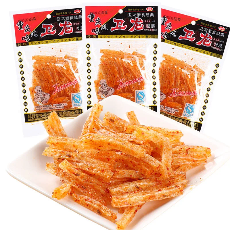 

Weilong Spicy Strips Small Gluten 18g Old Packaging Bulk Nostalgic Childhood Bulk Spicy Vegetarian