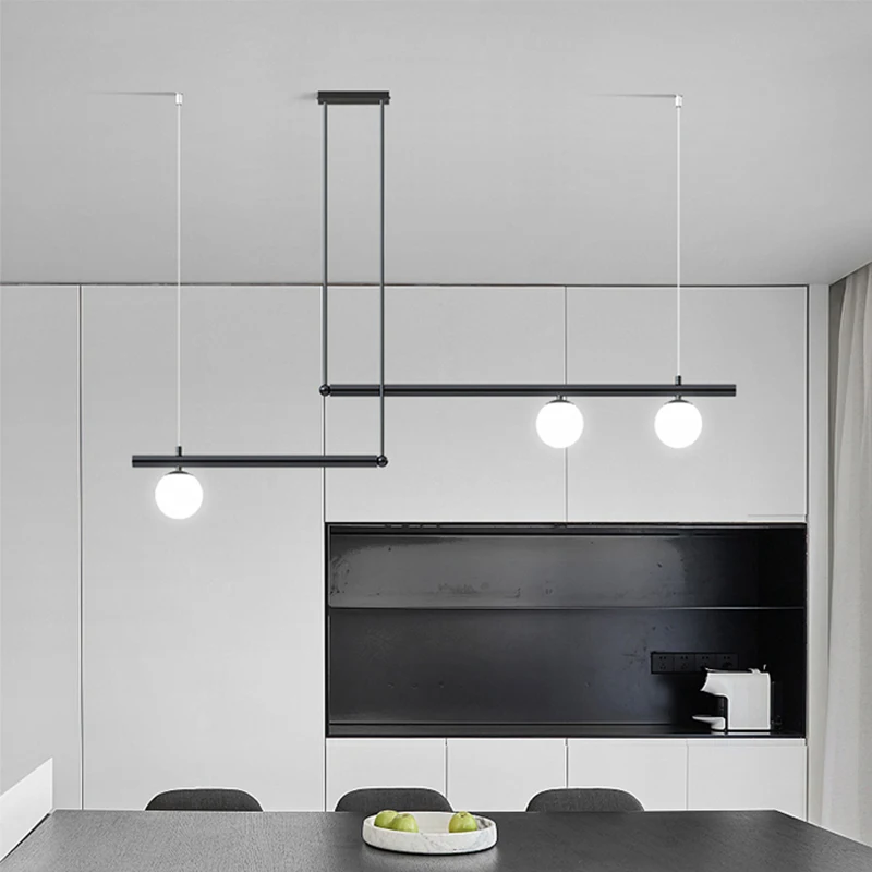 Светодиодная люстра современная белая стеклянная Подвесная лампа в форме шара