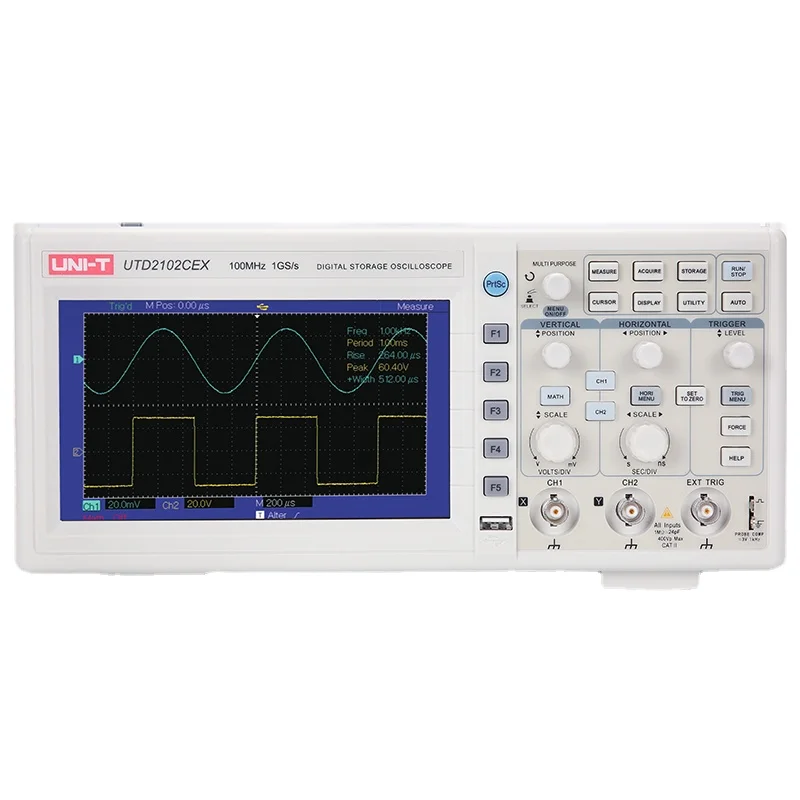 

UTD2102CEX Digital Storage Oscilloscope Digital Cathode Ray Oscilloscope Probe Oscilloscope