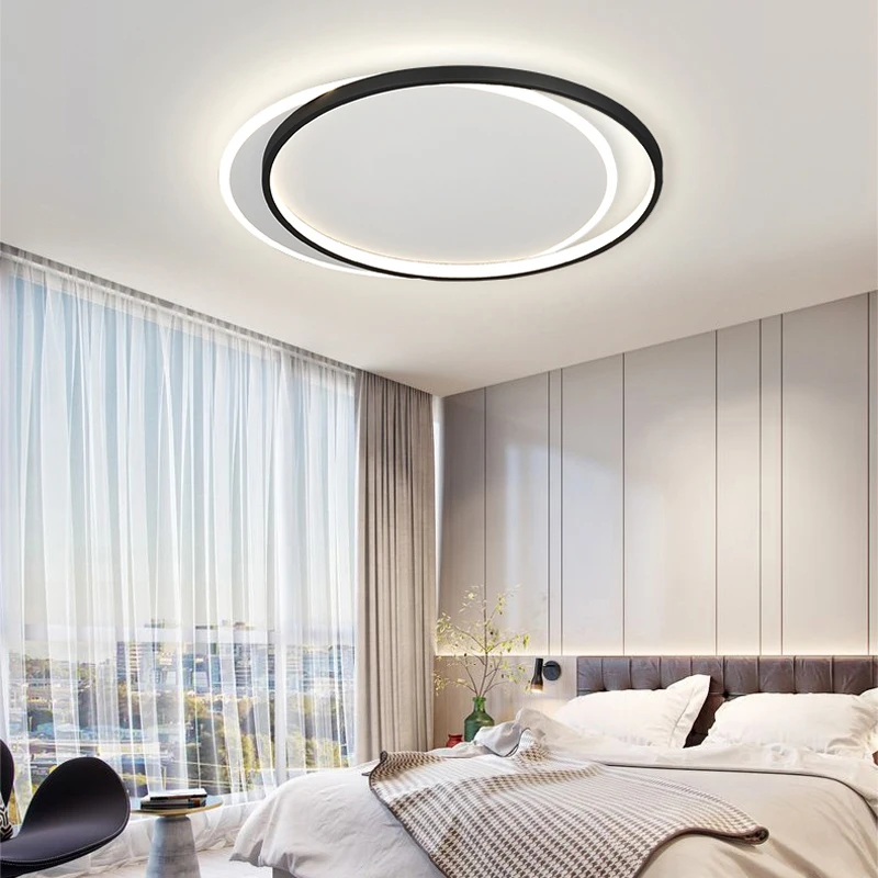 New Modern Nordic LED Ceiling Chandelier For Living Room Bedroom Dining Room Kitchen Lamp Gold Round Design Remote Control Light