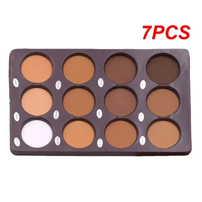 

7PCS Contour Palette Powder Bronzer Professional Contouring Makeup Palette Highlight Face Matte Makeup Contour Palette for Dark