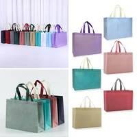 simple non woven bags reusable eco foldable shopping bags waterproof tote bag handbags for groceries clothes gifts