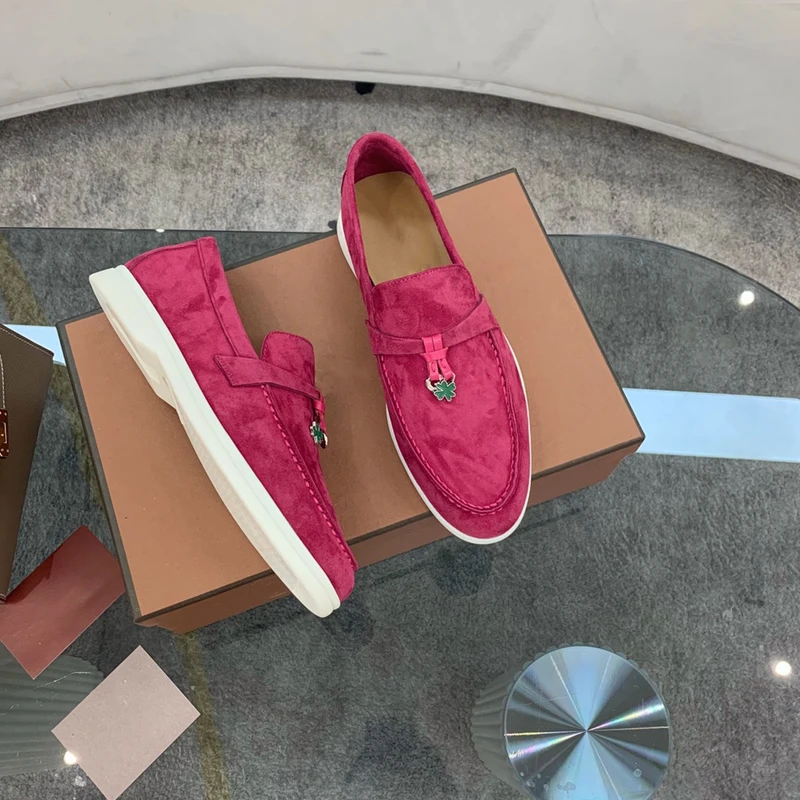 Designer Loafer Casual Shoes 2023 Spring Autumn Men's and Women's Flat Shoes Metal Lock Buckle Fashion Comfortable Casual Shoe