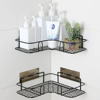 bathroom shelf shampoo holder iron shower shelves corner wall mounted storage basket punch free home organizer bath accessories