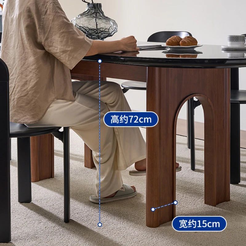 Деревянные скандинавские обеденные столы Овальные для гостиной кофейный дизайн