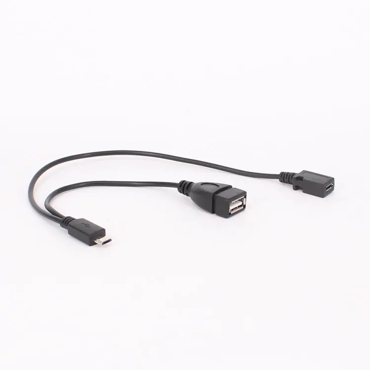 

OTG cable connects U disk mobile hard disk ° file video with power supply otg cable