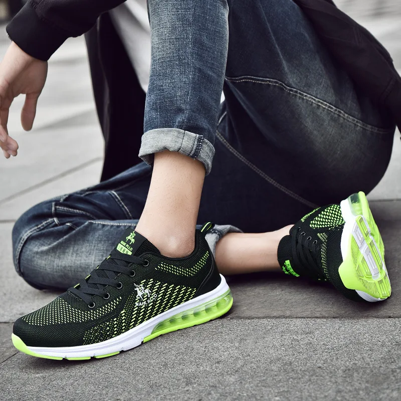 NAIK PLLO Men Shoes Wear-resistant Casual Sports Shoes Running Travel Shoes Mesh Surface Breathable Walking Shoes Air Cushion