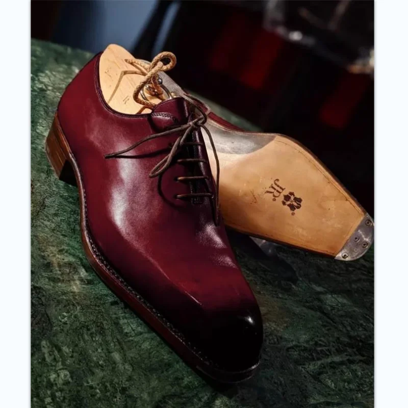 

2022 New Men's Shoes Fashion Casual Gentleman Handmade Solid Color PU Classic Simple Lace-up Oxford Shoes Formal Shoes KD386