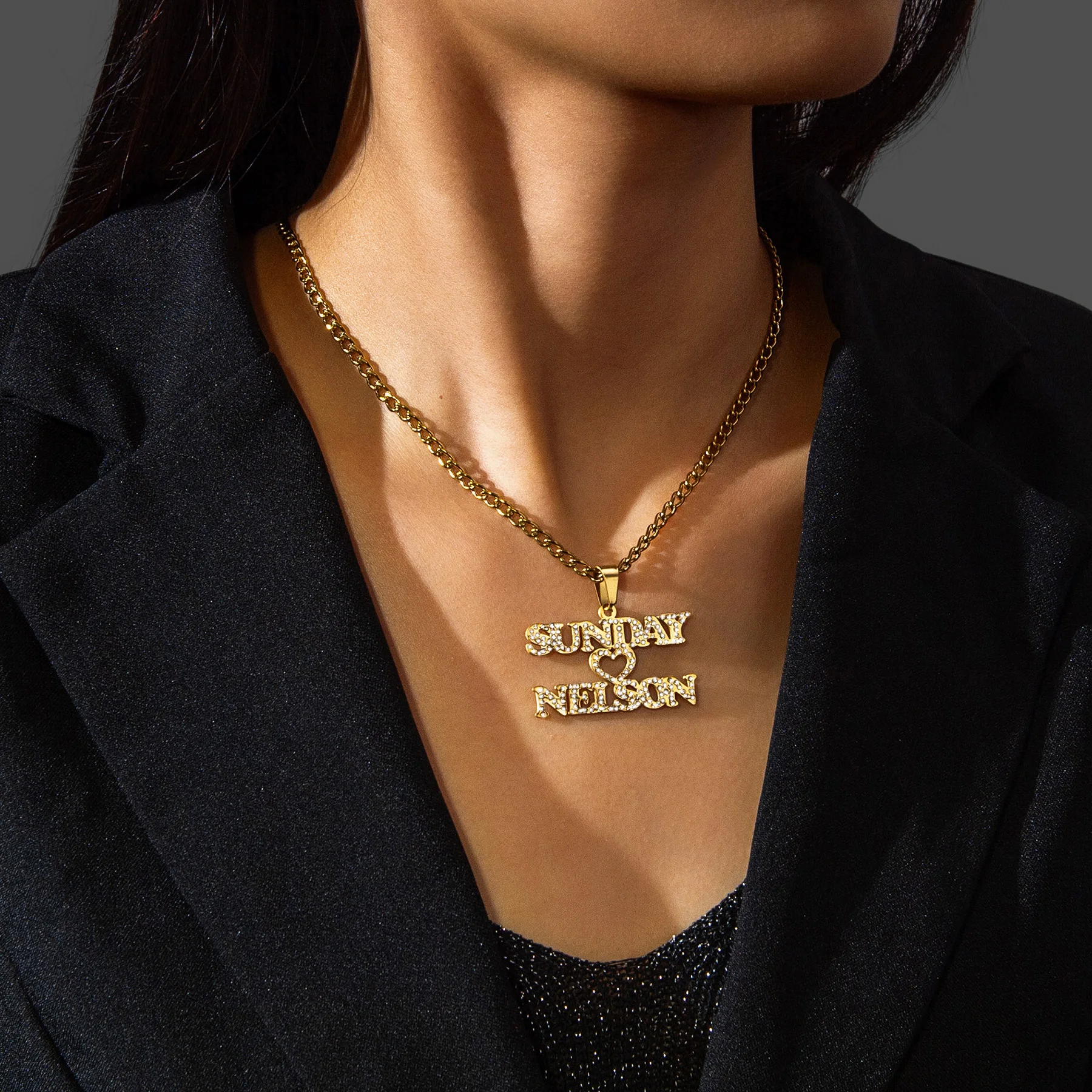 Женское Ожерелье Atoztide из нержавеющей стали с фианитами