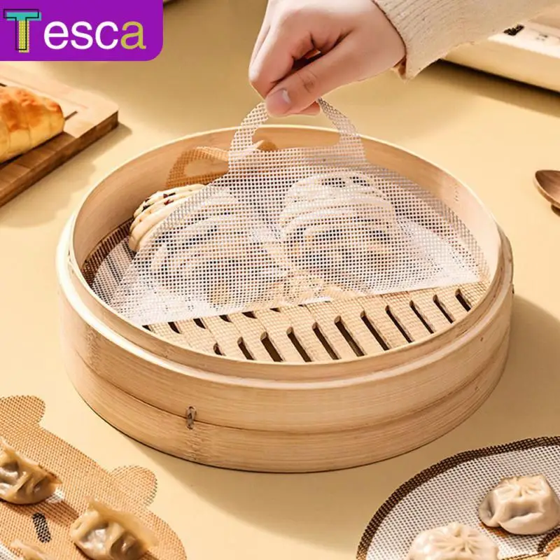 

Material Silicone Easy To Clean Silicone Steamer Paper Product Weight 23g/17g Dim Sum Mesh Mat Healthy Pot Mat Lining Safe