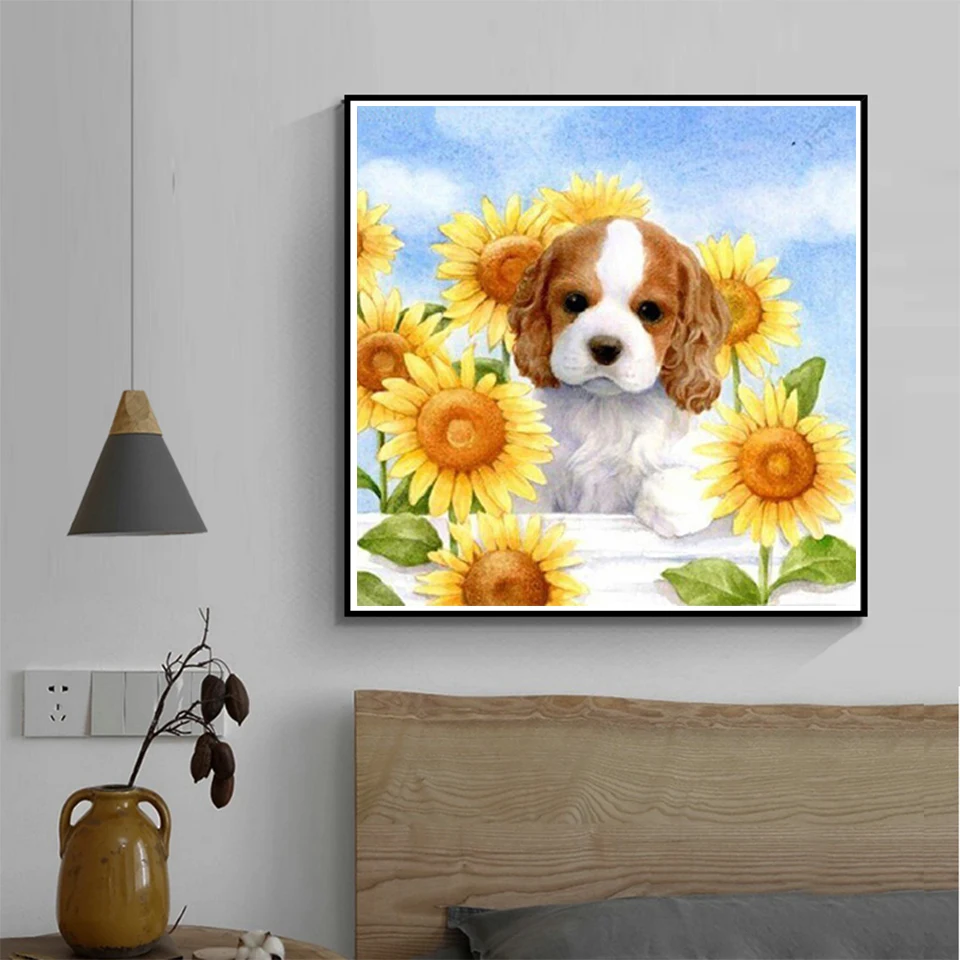 Алмазная живопись 5D Бабочка Набор для вышивки крестиком с изображением собак