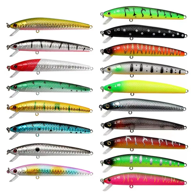 

18Pcs Minnow Fishing Lure 10cm 9g Bionic Hard Bait Artificial 3D Eyes Crankbait Jig Spoons Wobbler Bait Sea Fishing Lures Pesca