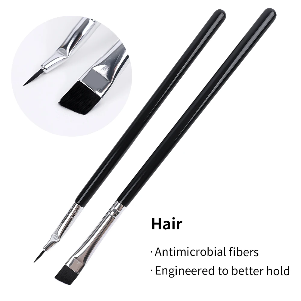 

1PC Professional Black Eyeliner Eyebrow Inclined Flat Angled Brush Makeup Tool Wooden Pole Eyeliner Eye Brow Women Cosmetic