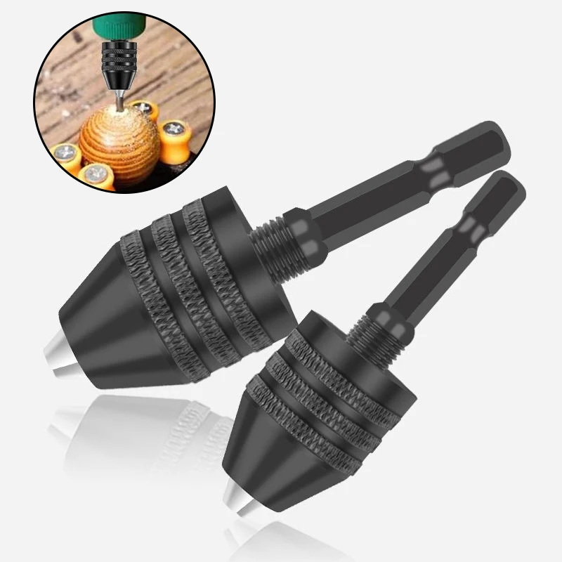 

1PC Quick Change Keyless Drill Bit Chuck Hex Shank Adapter Converter Tool Three-Jaw Chuck Electric Grinder Drill Chuck