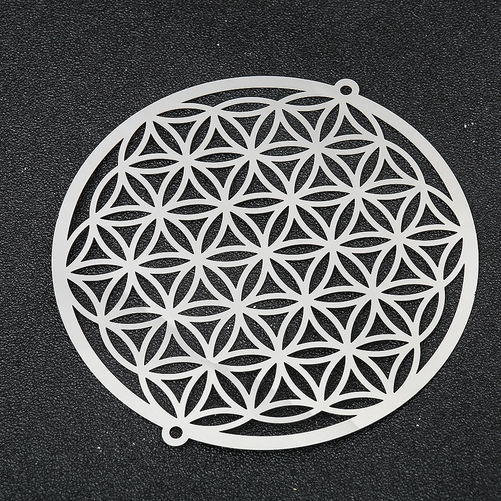 

2PCS Mandala Metal Hanging Wind Chimes Connector Parts Pendant Garden Farmhouse Nursery Decoration Outdoor Bird Repellent Scarer