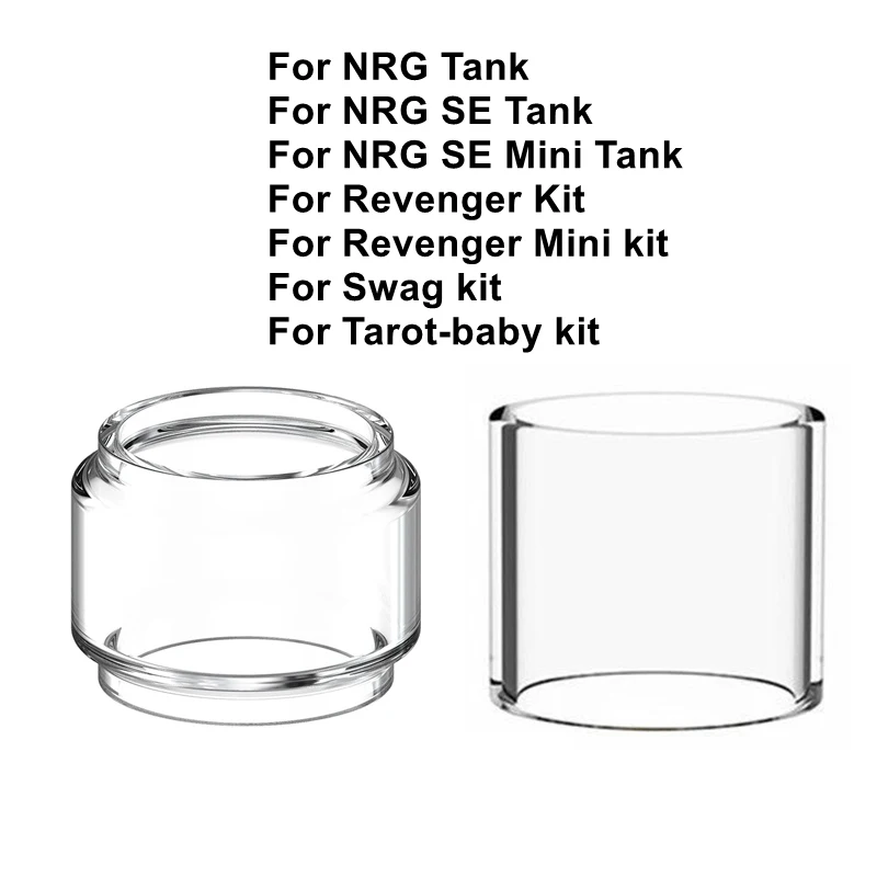 

1-5pcs Replacement Pyrex Glass Tube For Vaporesso NRG SE Mini Revenger Swag Tarot Baby Kit Vape Mod