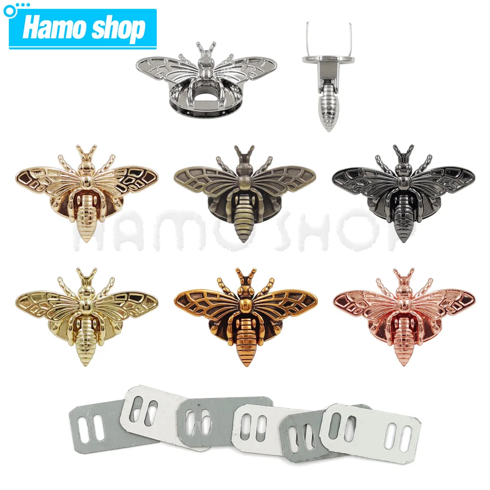 1 P металлическая форма пчелы поворотный замок ретро модная сумка застежка