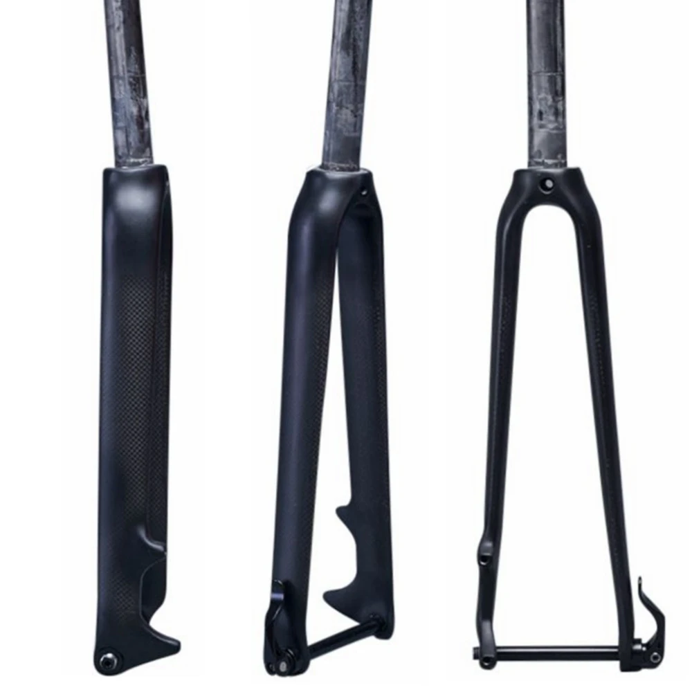 

Ultralight Carbon Fiber Bike Front Fork 700C Road Bicycle Fork Cycling Fork Thru Axle 12*100mm Disc Brake Straight Tube 28.6mm
