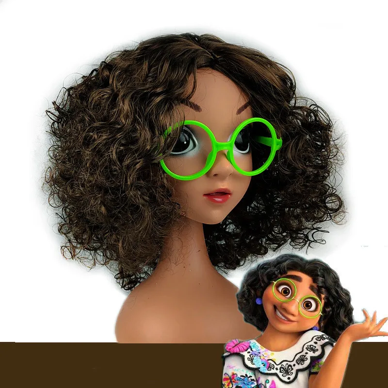 

Детский парик Mirabel для девочек, волшебный полноценный парик Аниме Косплей принцессы для детей на Хэллоуин, набор из синтетических волос с оч...