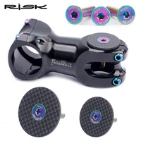 risk carbon bicycle headset top cap m6x30mm titanium bolts mountain road bike stem top cap cover for 28 631 8 front fork ra112